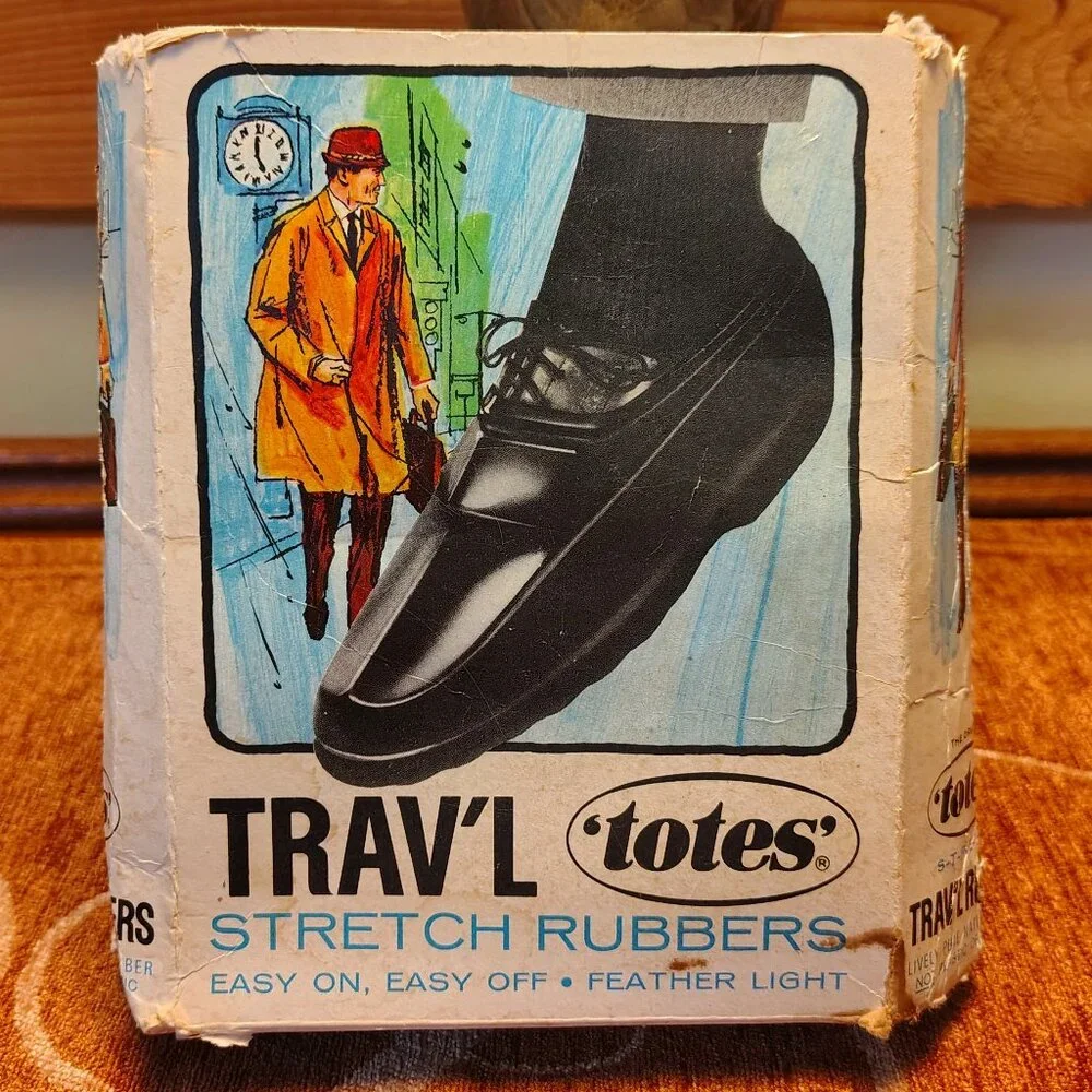 Vtg MCM Totes Size Large Men Rubber Dress Shoe Protective Overshoes Oxford